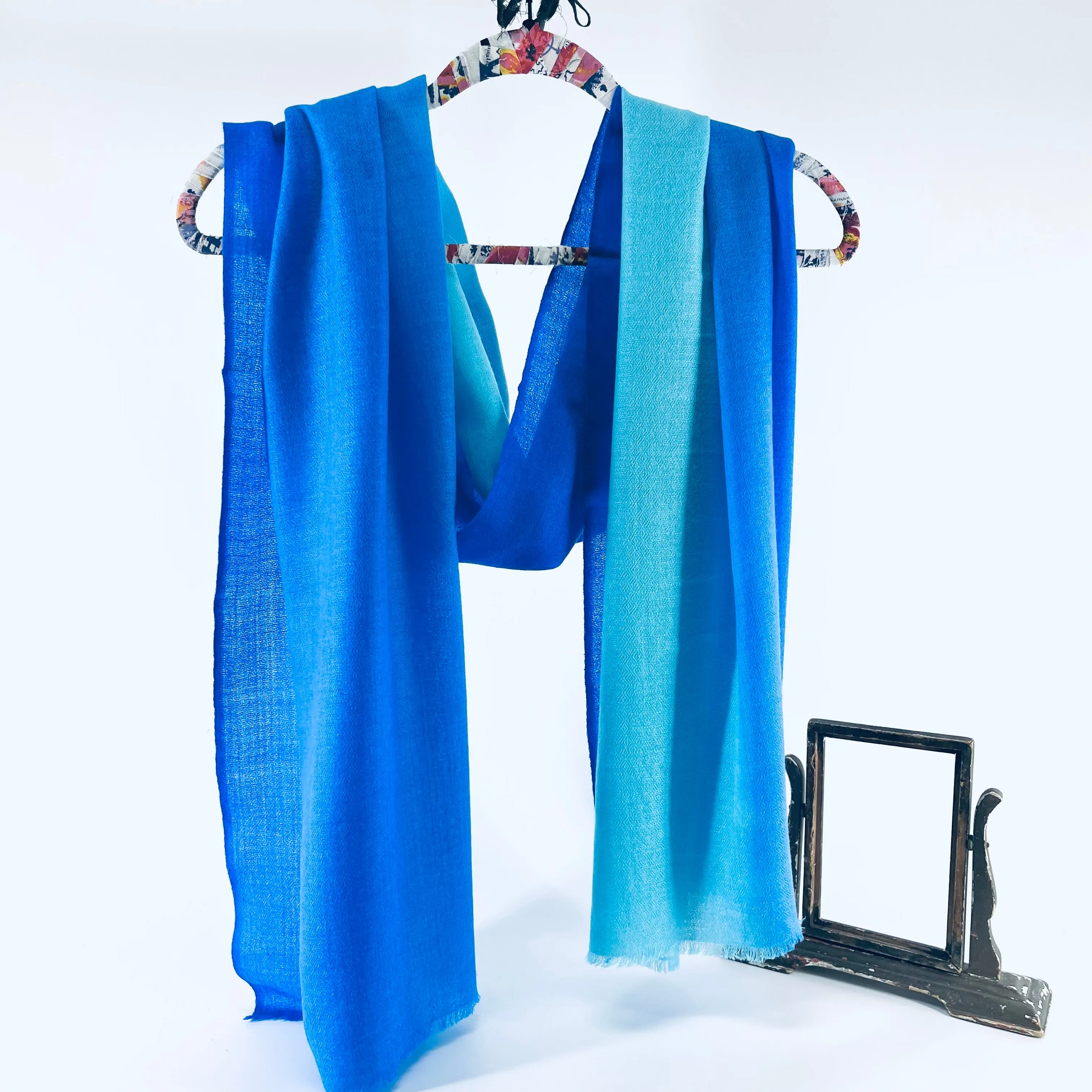Pashmina Silk Hand Dyed Ombre Woolen Scarves