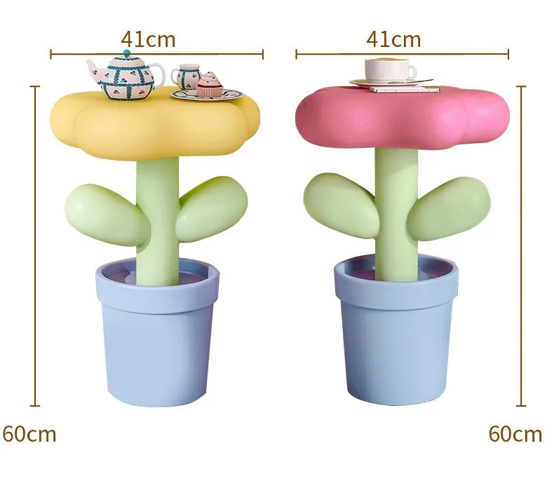 Pastel Flower Side Tables