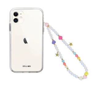 Pastel Hearts Beaded Phone Charm