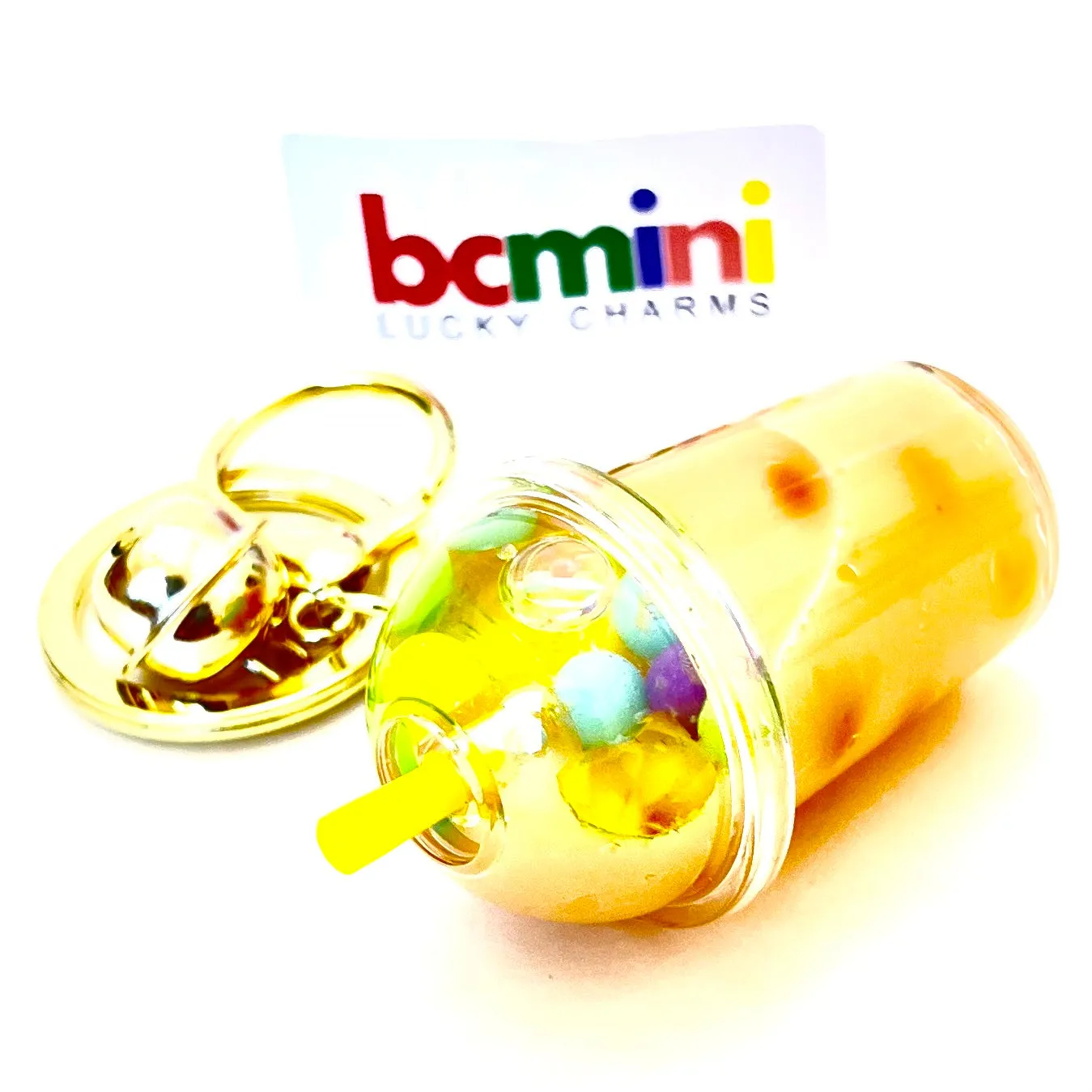 Pastel Round Top Boba Floaty Key Charm | 12095 | Bcmini