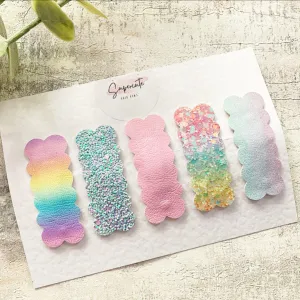 Pastel Scallop Snap Clip Set