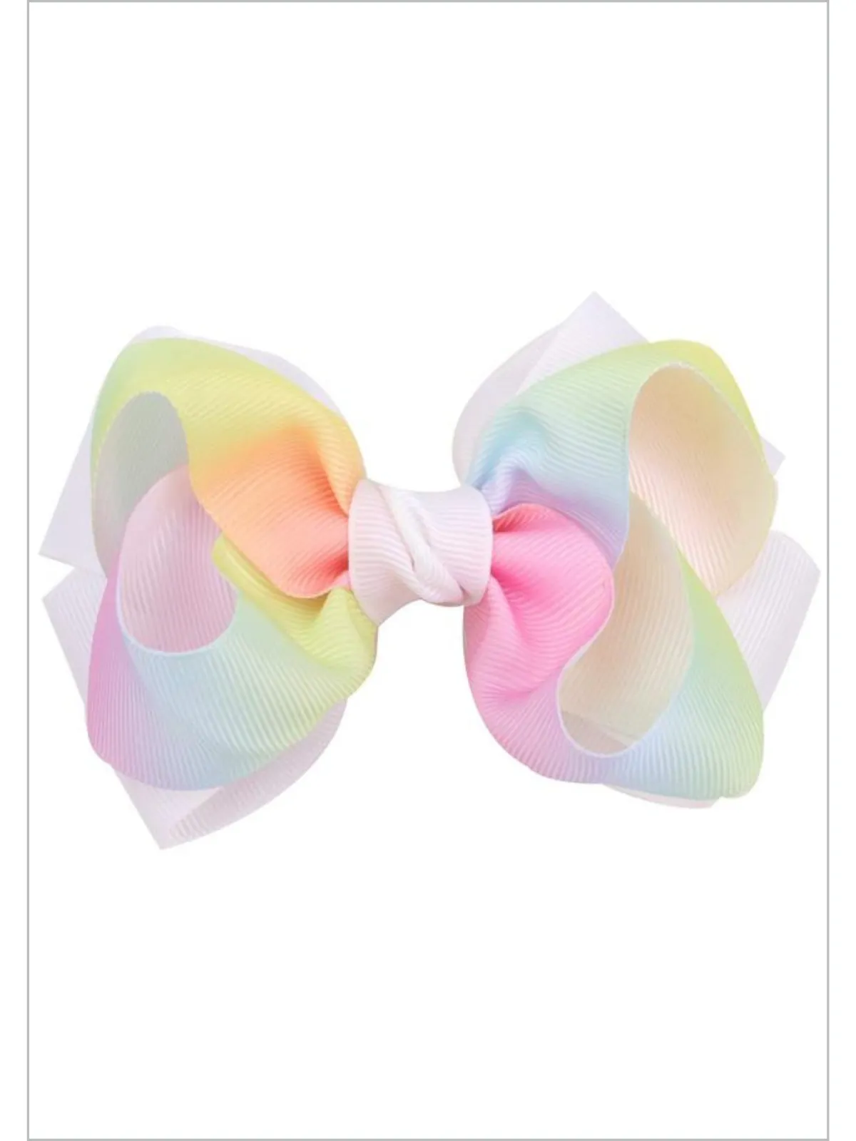 Pastel Swirl Rainbow Hair Clips