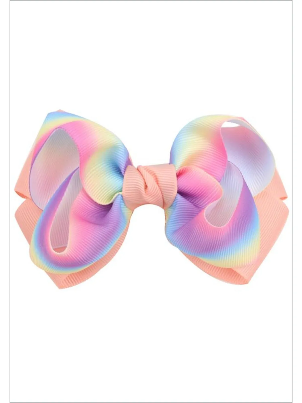 Pastel Swirl Rainbow Hair Clips