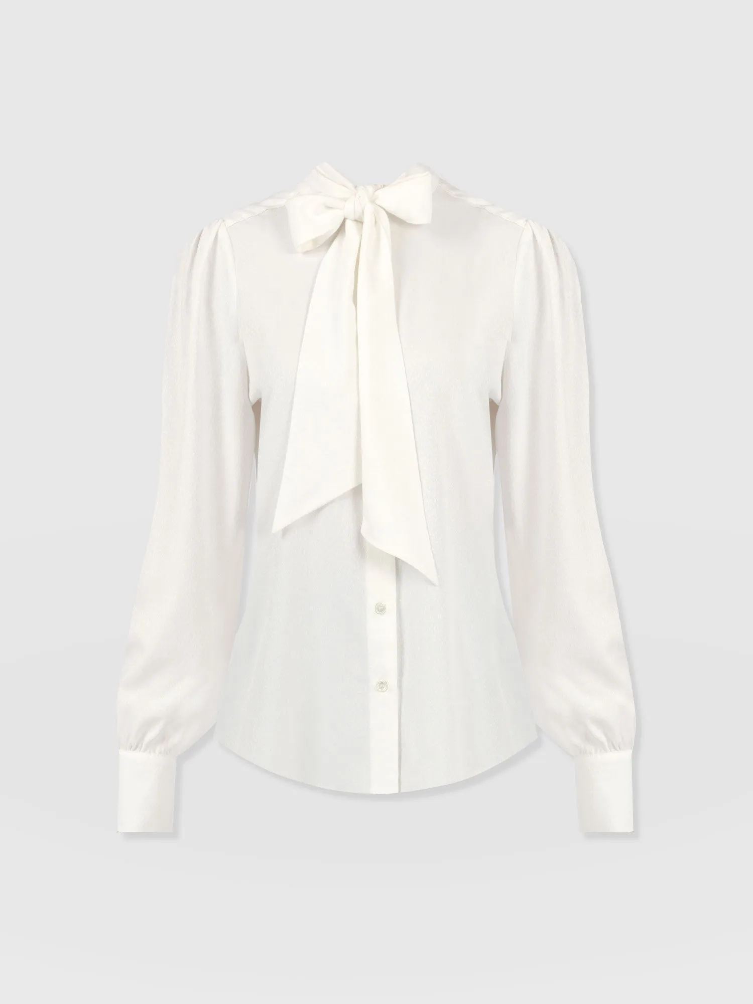 Paxton Pussybow Blouse - Cream