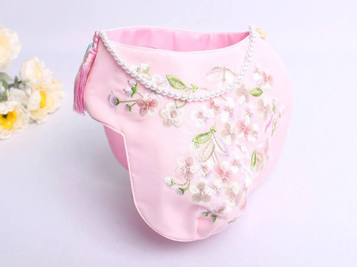 Peach Blossoms Girls Hanbok Hat (2 Colors)
