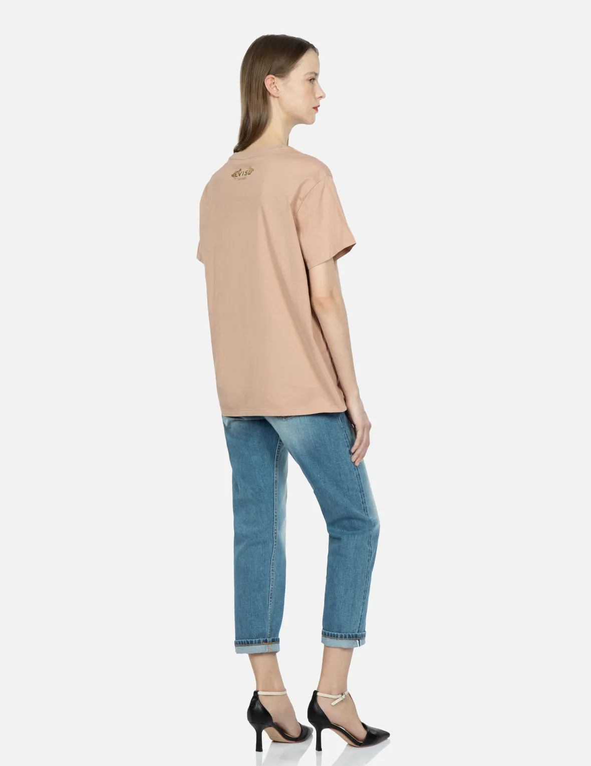 Peacock and Sakura Print T-shirt