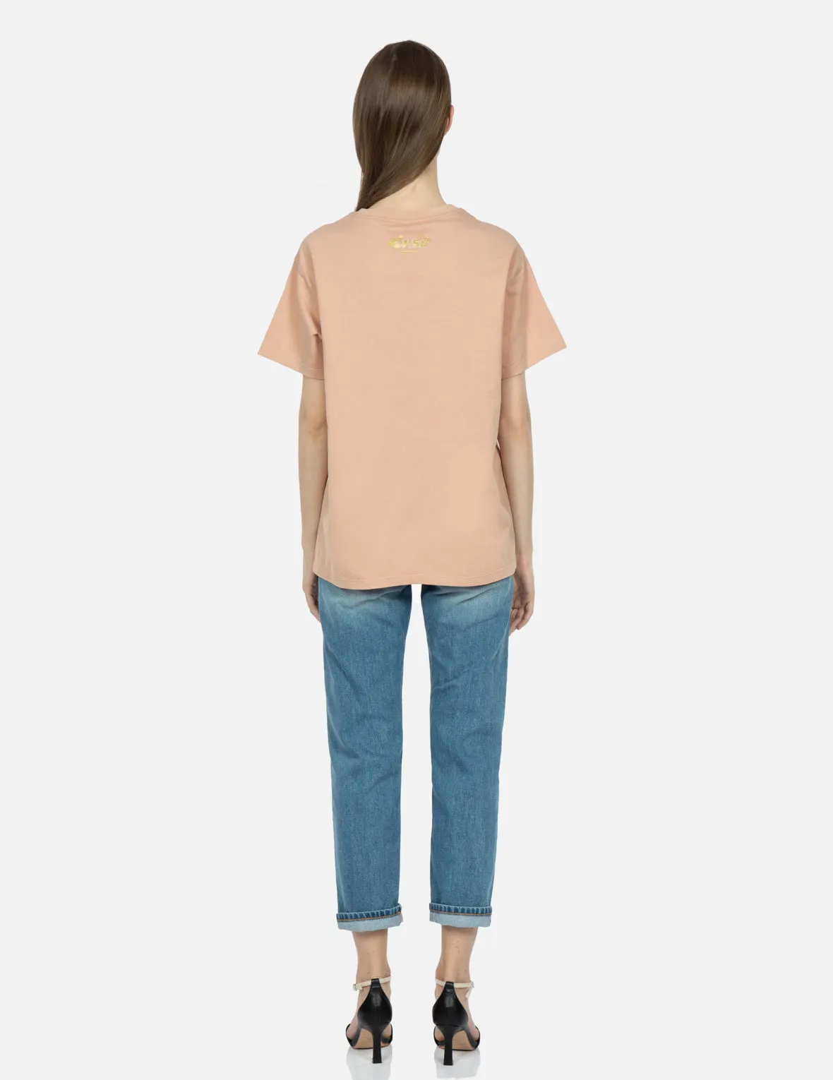 Peacock and Sakura Print T-shirt