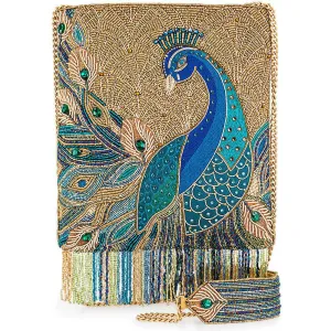 Peacock Feathers Crossbody Handbag by Mary Frances