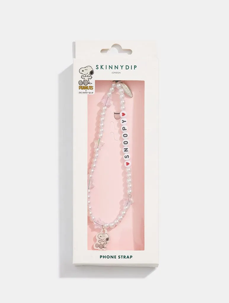 Peanuts x Skinnydip Snoopy Beaded Phone Strap