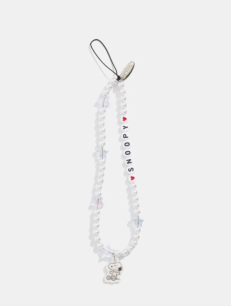 Peanuts x Skinnydip Snoopy Beaded Phone Strap