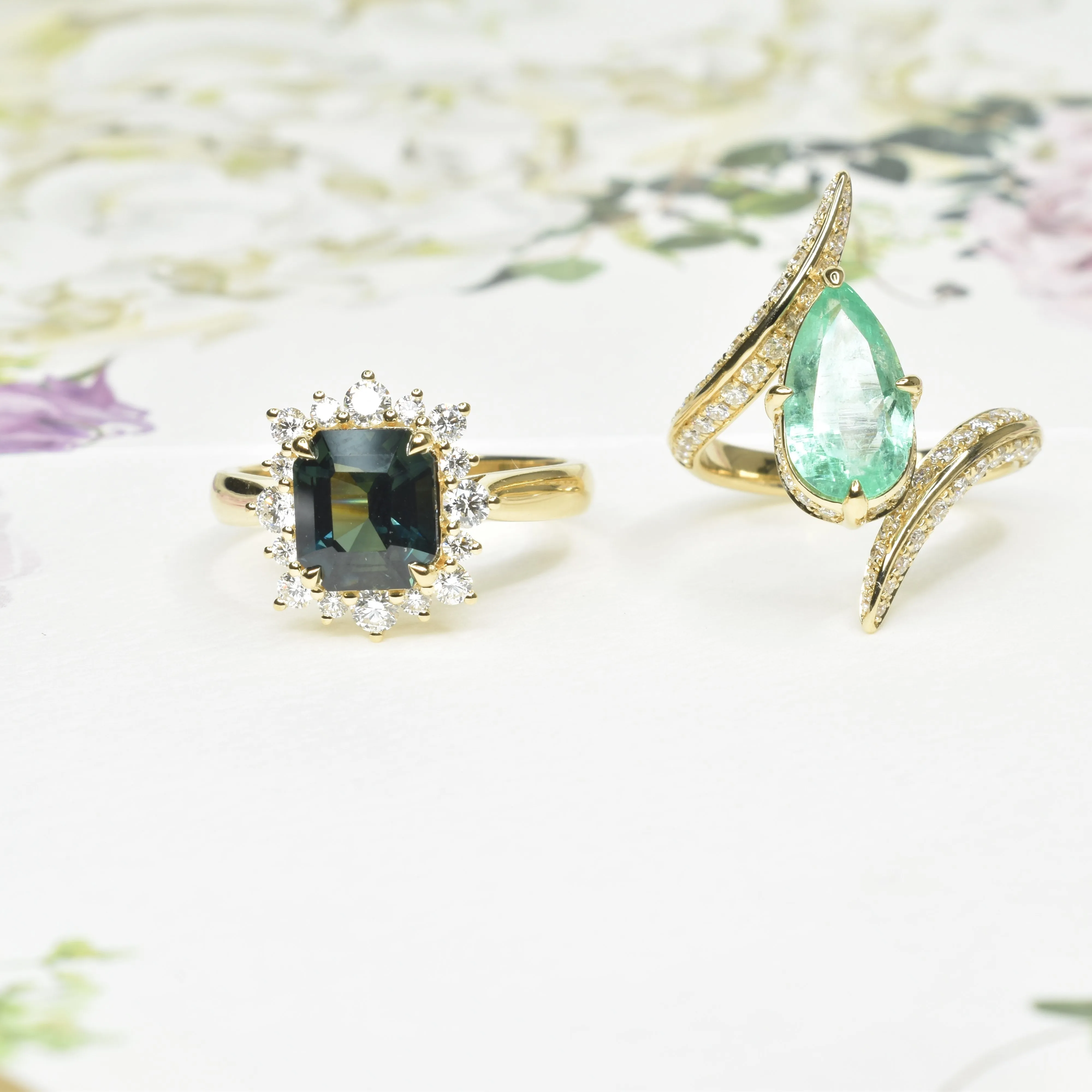 Pear Shaped Emerald Cocktail Ring