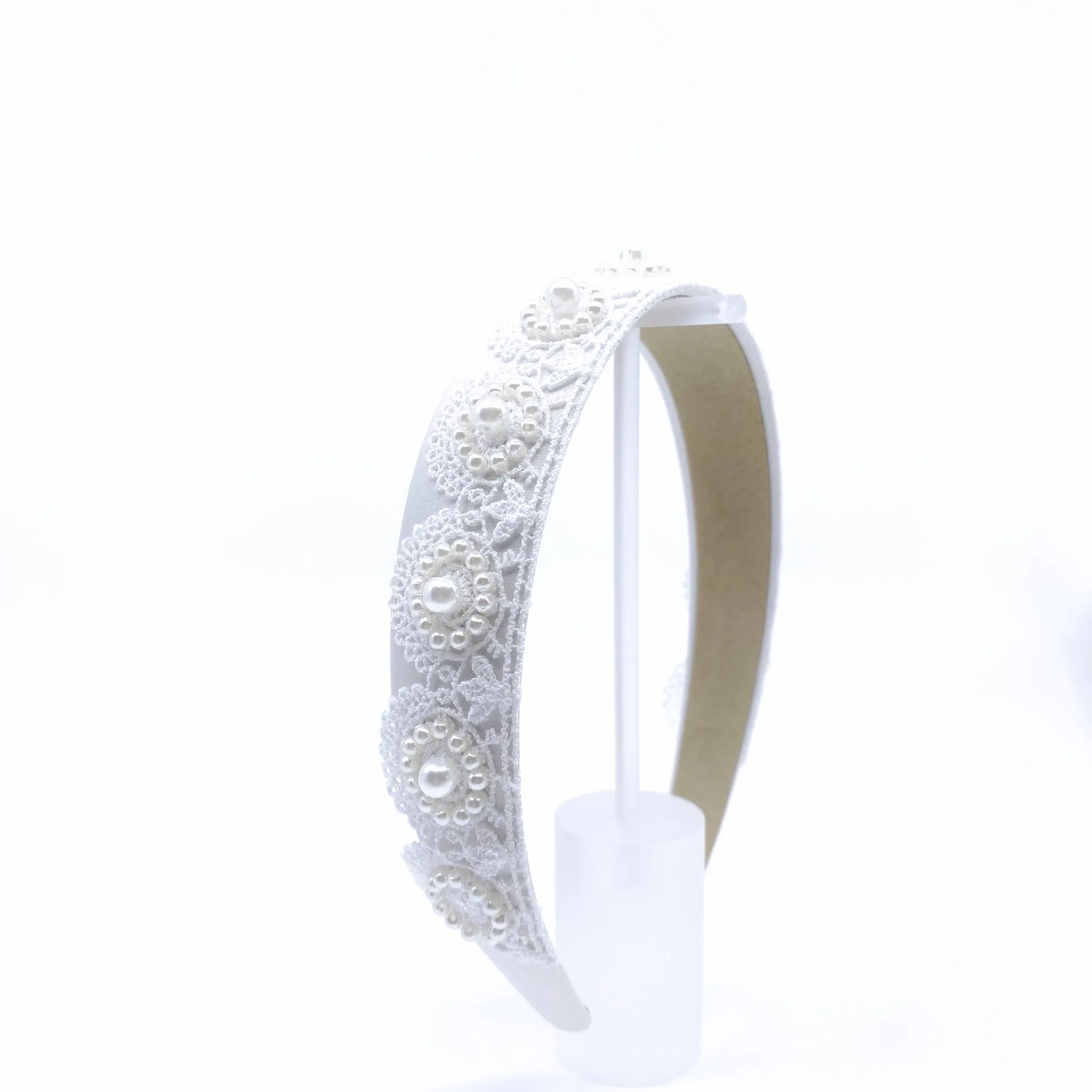 Pearl and Lace Bridal Headband