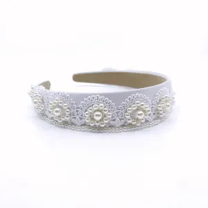 Pearl and Lace Bridal Headband