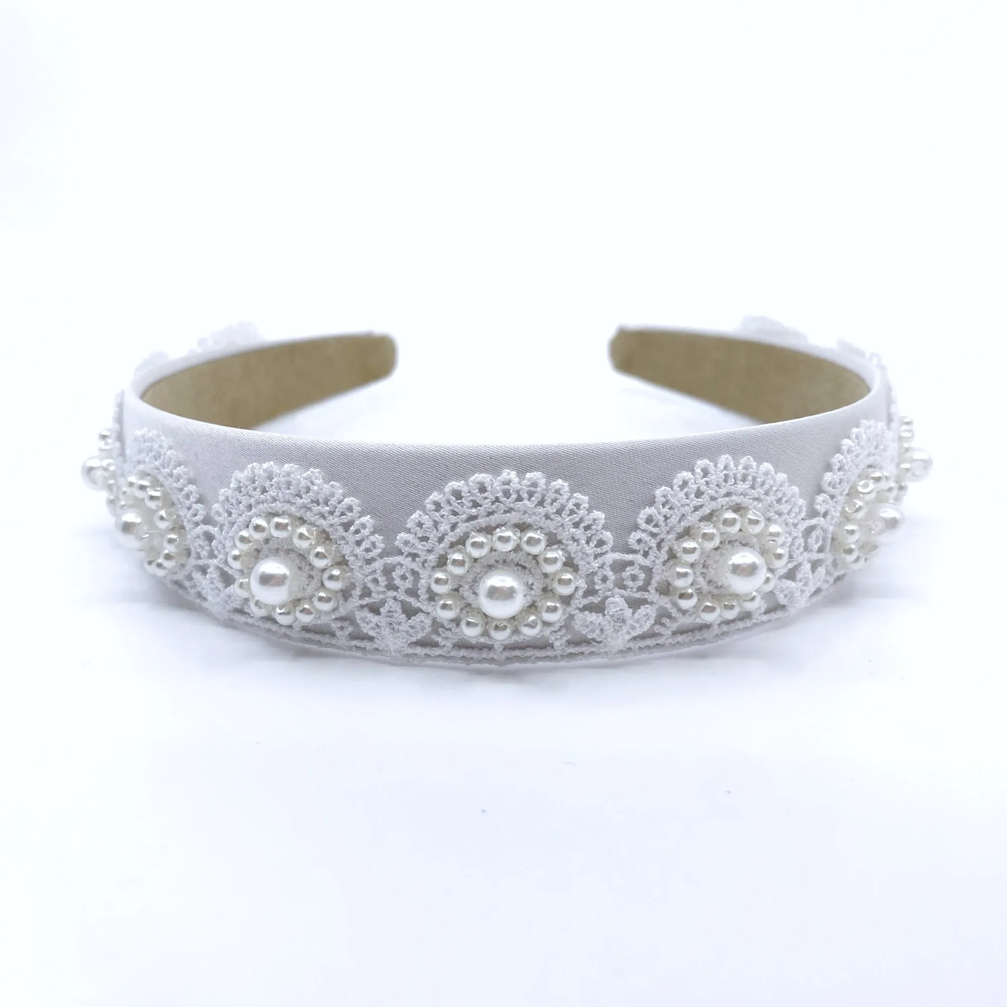Pearl and Lace Bridal Headband