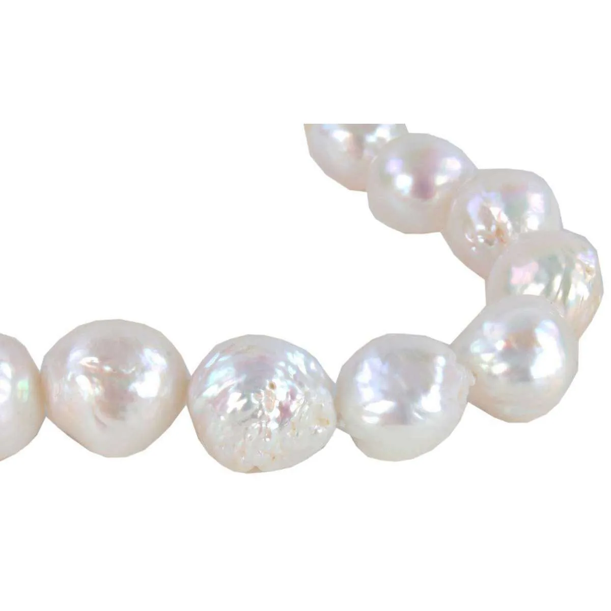 Pearl Aurora Large Snowball Freshwater Pearl Necklace - White