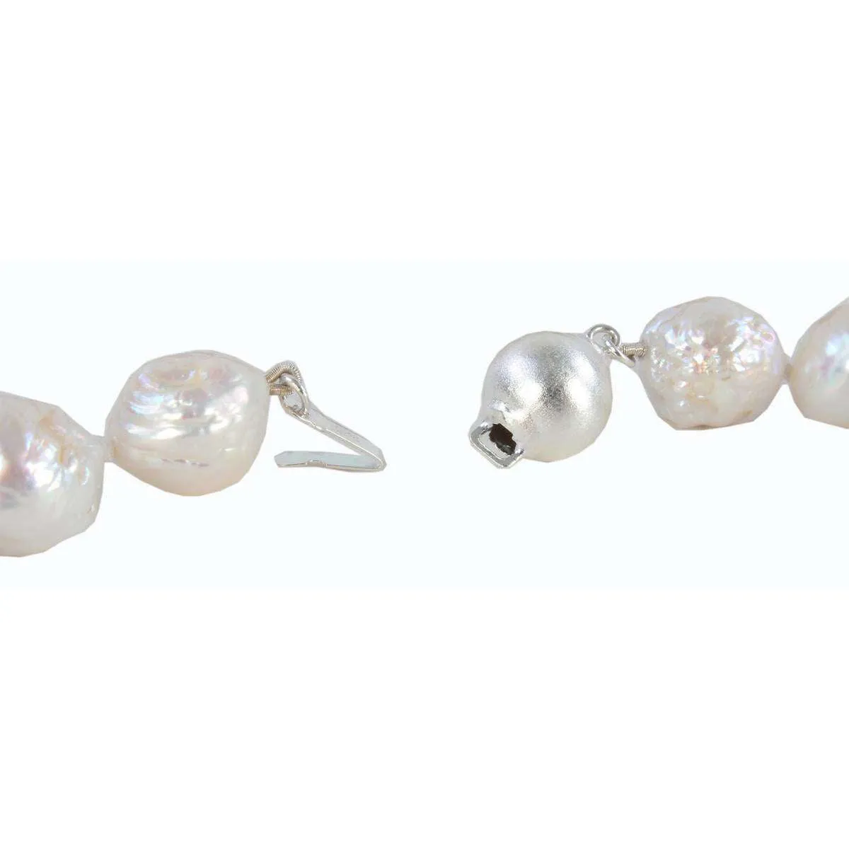 Pearl Aurora Large Snowball Freshwater Pearl Necklace - White