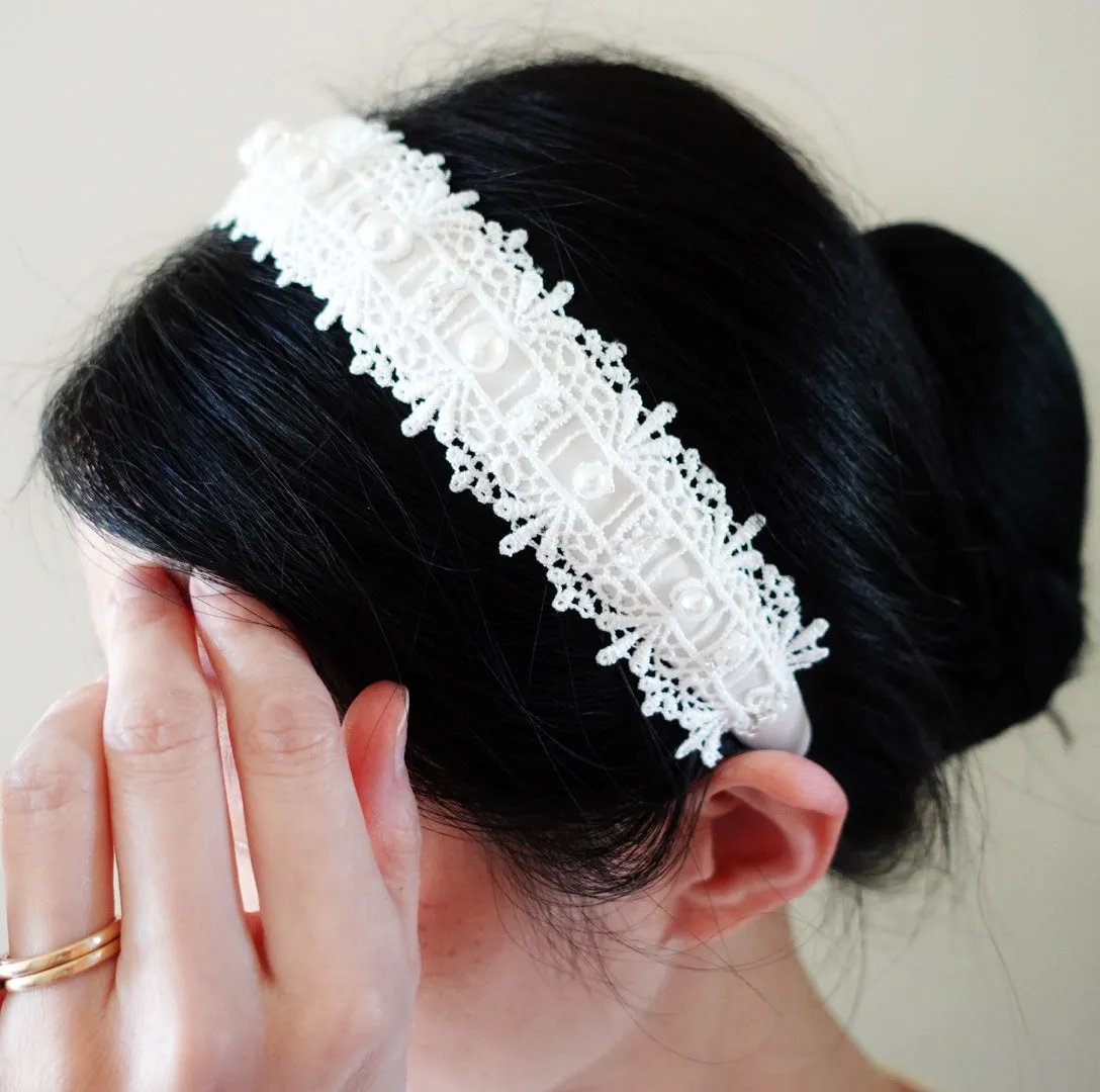 Pearl Crown Bridal Headband