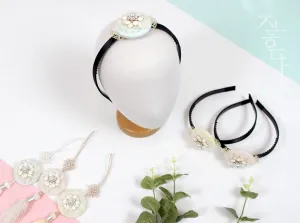 Pearl Decor Flower Hairband (3 colors)