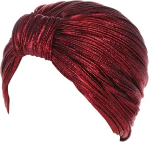 Pearl Head Wrap for Women Women Knot Pleated Head Hat Cap Headwear Muslim Turban Cap Headwrap Turban Cap Headband Visor