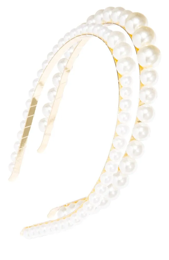 Pearl Headband, 2-Pack