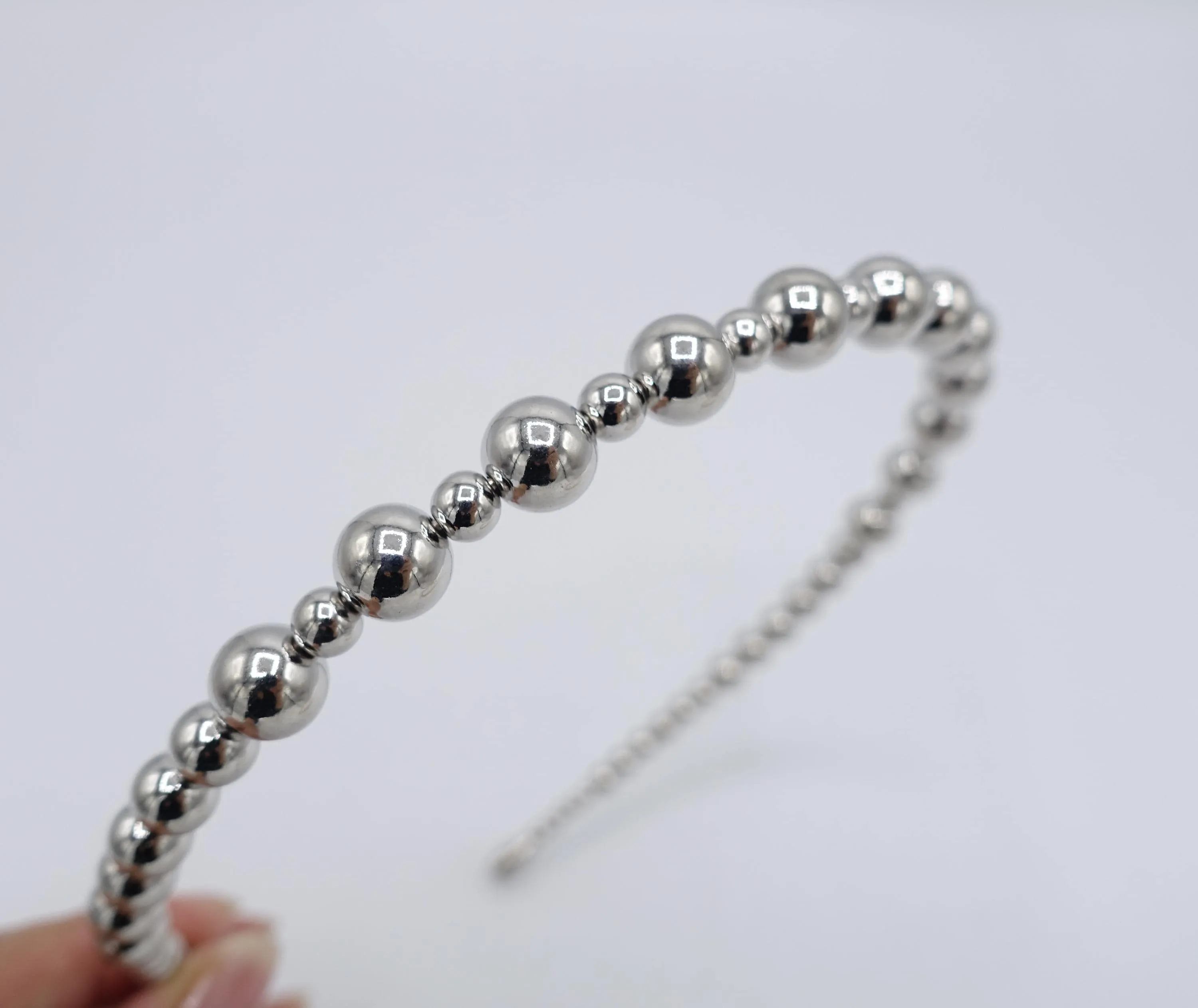 pearl headband, elegant headband, graduated headband for women