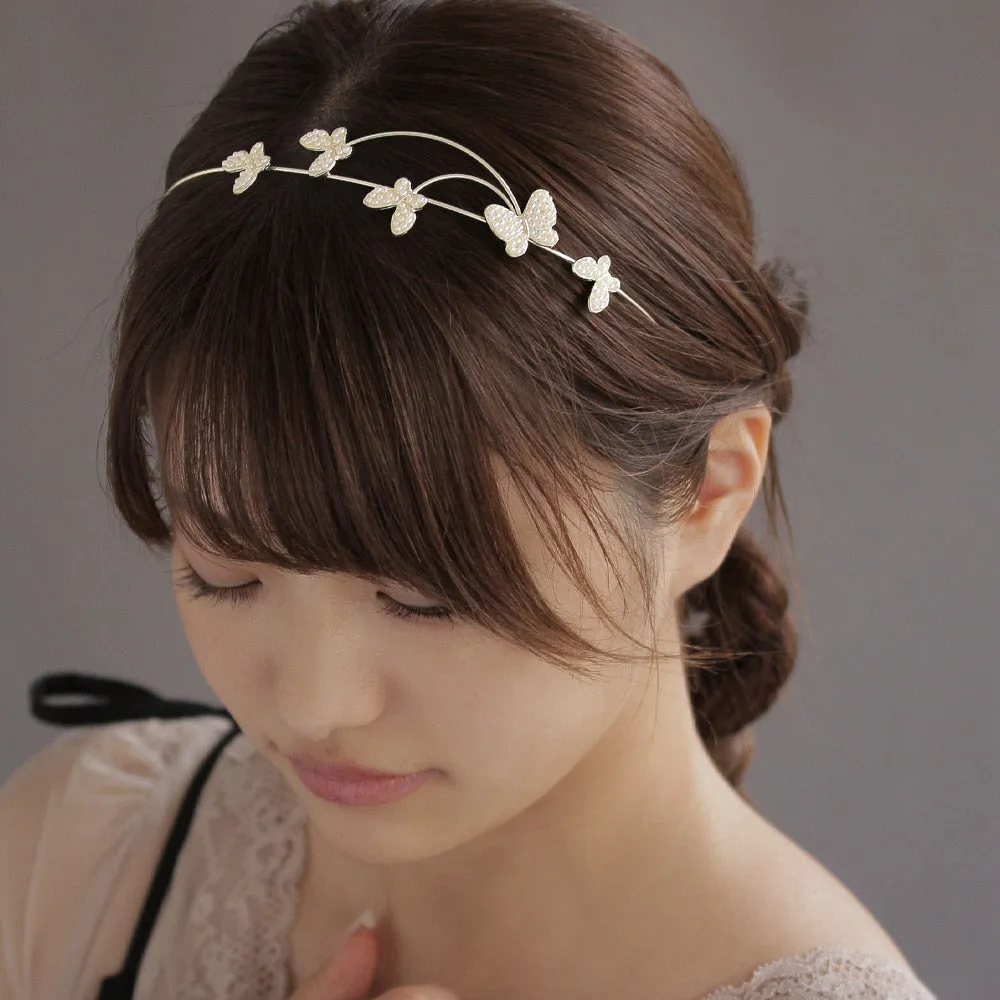 Pearly Butterfly Narrow Headband