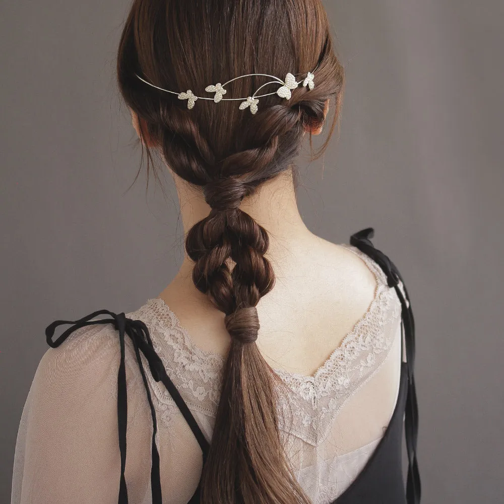 Pearly Butterfly Narrow Headband