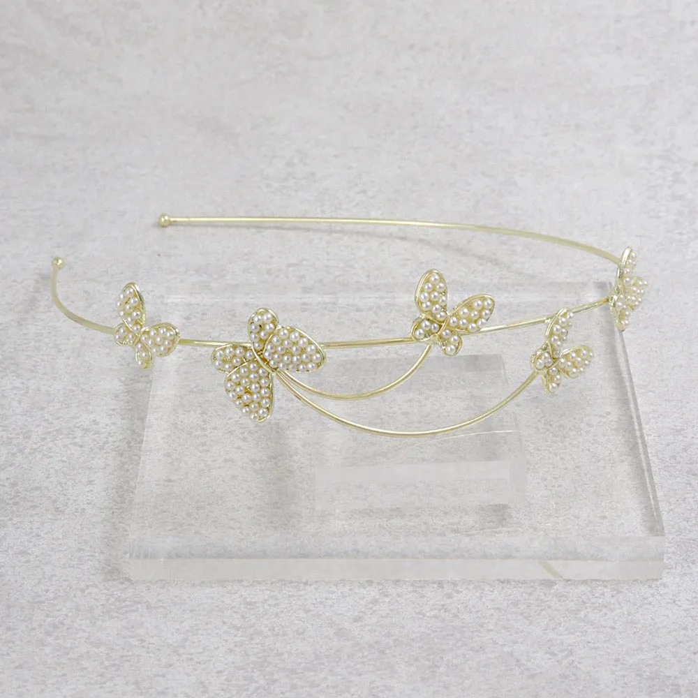 Pearly Butterfly Narrow Headband