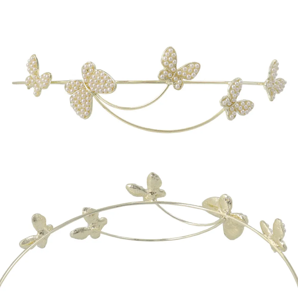 Pearly Butterfly Narrow Headband