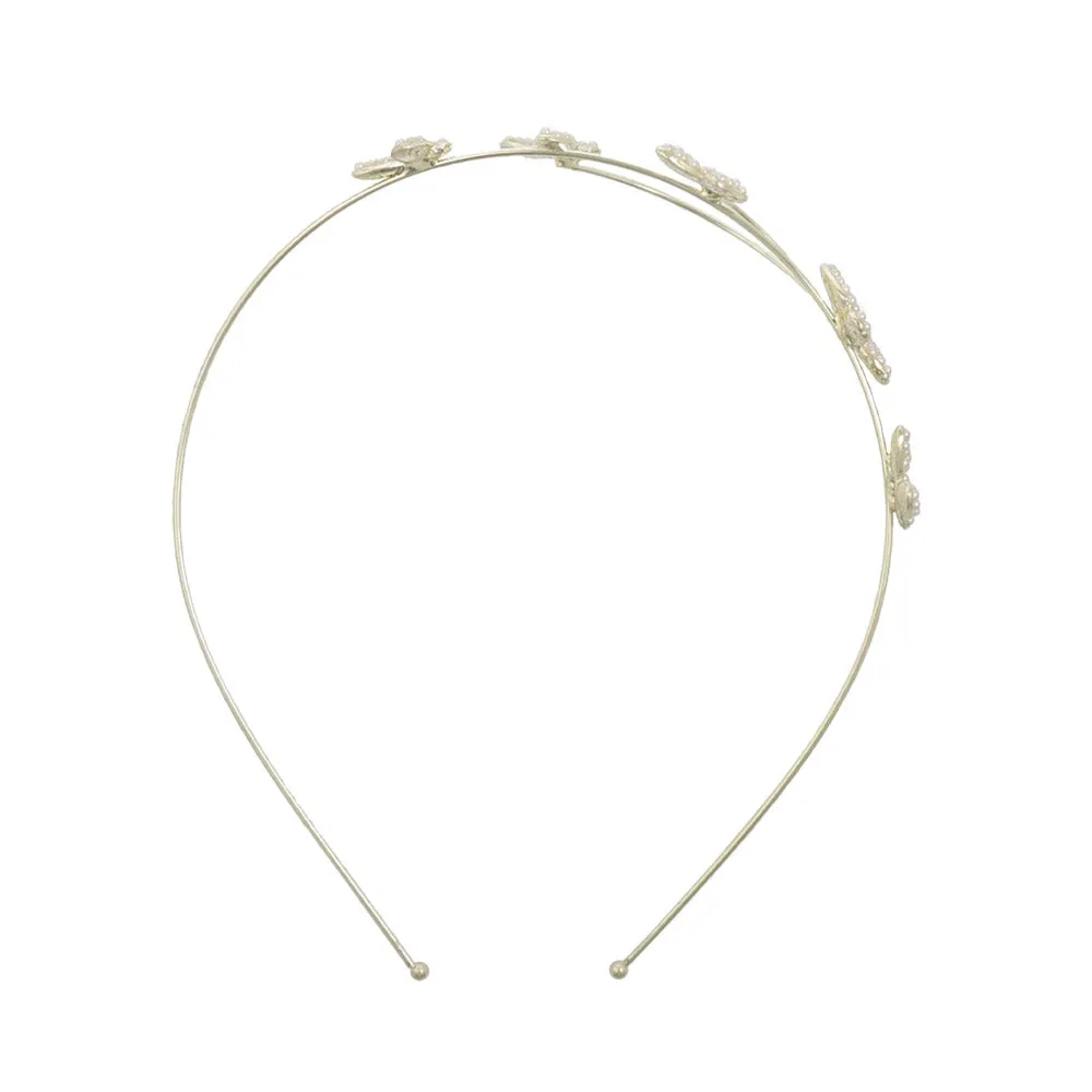 Pearly Butterfly Narrow Headband