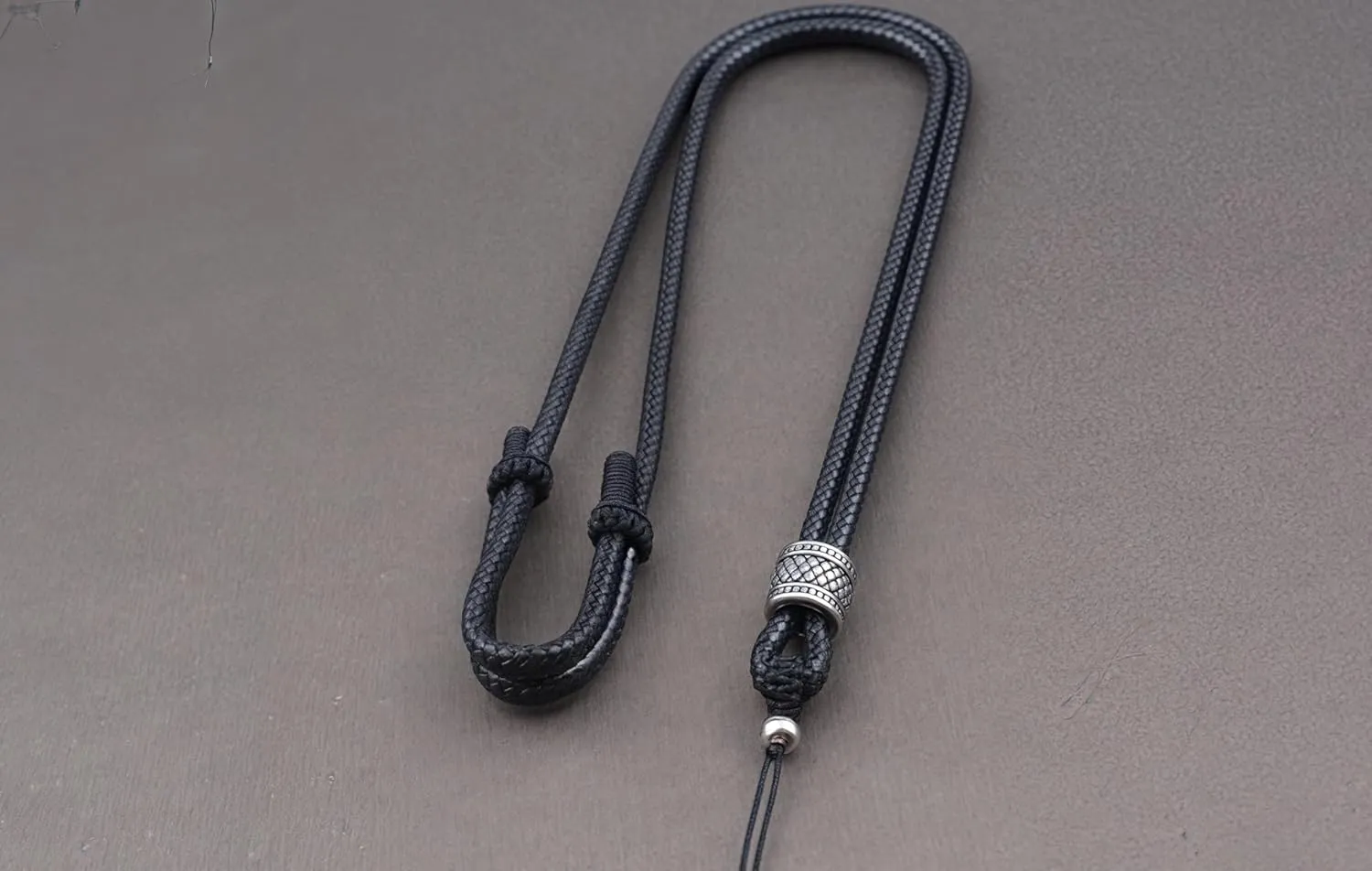 Pendant accessories woven leather rope chain necklace, DIY woven pendant wax rope chain for men and women, width 3mm, length 18-26 inches adjustable