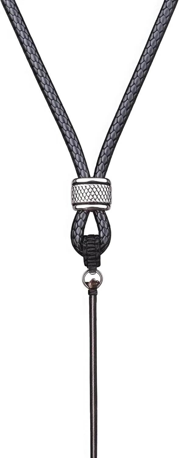 Pendant accessories woven leather rope chain necklace, DIY woven pendant wax rope chain for men and women, width 3mm, length 18-26 inches adjustable