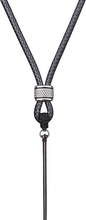 Pendant accessories woven leather rope chain necklace, DIY woven pendant wax rope chain for men and women, width 3mm, length 18-26 inches adjustable