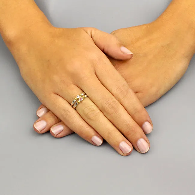 Peridot Gold and Silver Ring