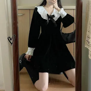 Period Novel Heroine  Dress Kawaii Academia Y2K Cottagecore Coquette Fairycore Dollette Princesscore