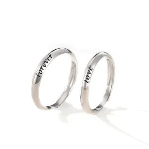 Personalized Forever Love Promise Rings for Couple
