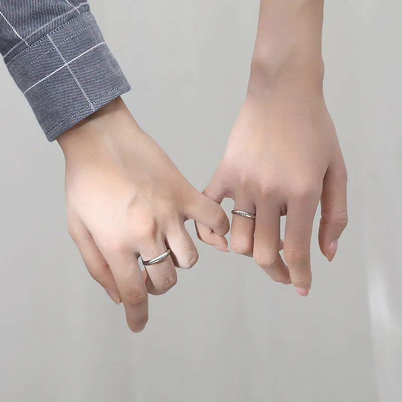Personalized Forever Love Promise Rings for Couple