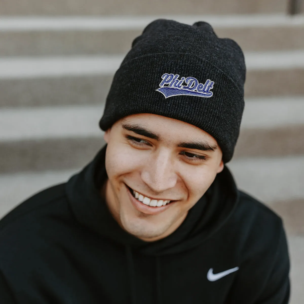 Phi Delt Signature Charcoal Beanie
