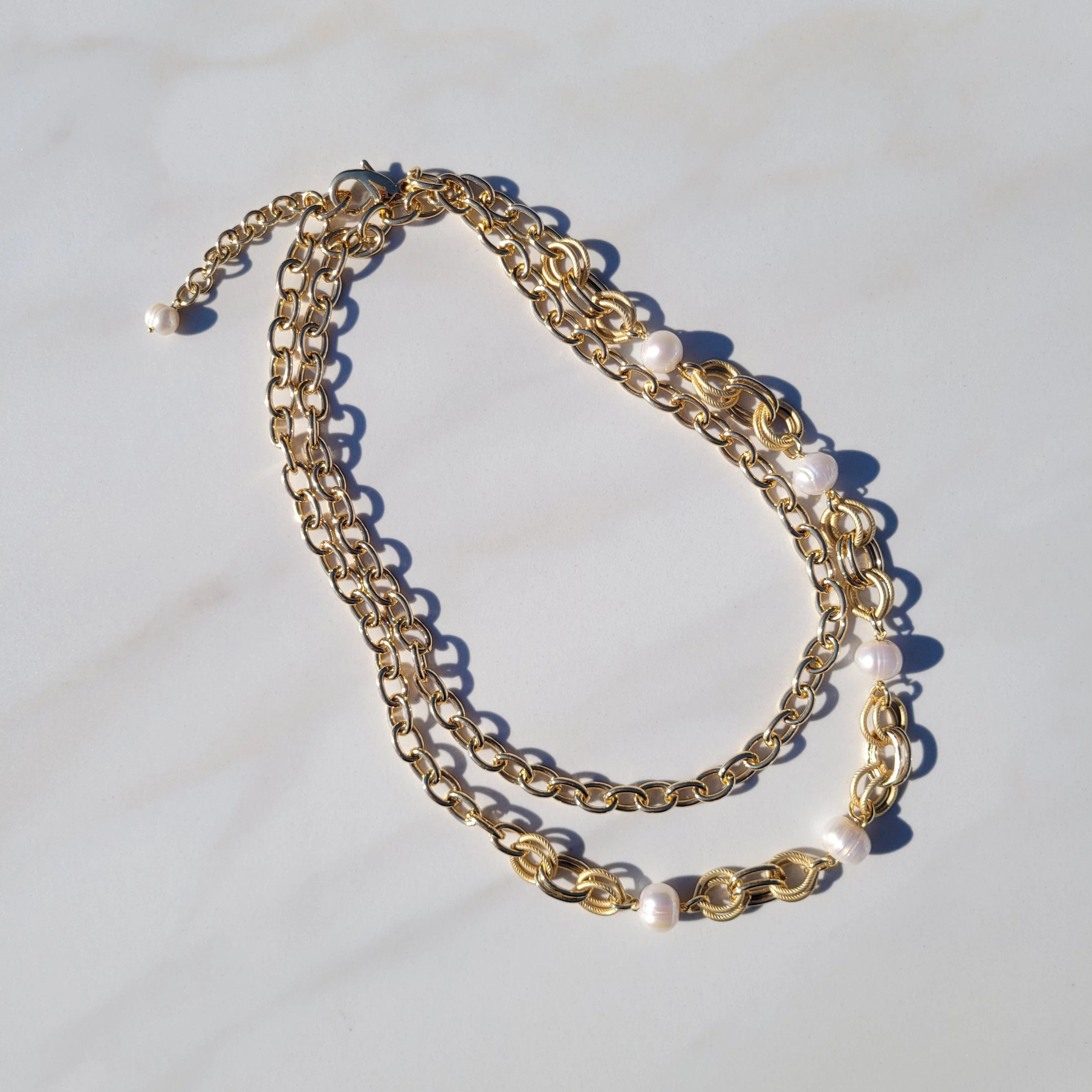 Phoebe Asymmetrical Pearl Necklace