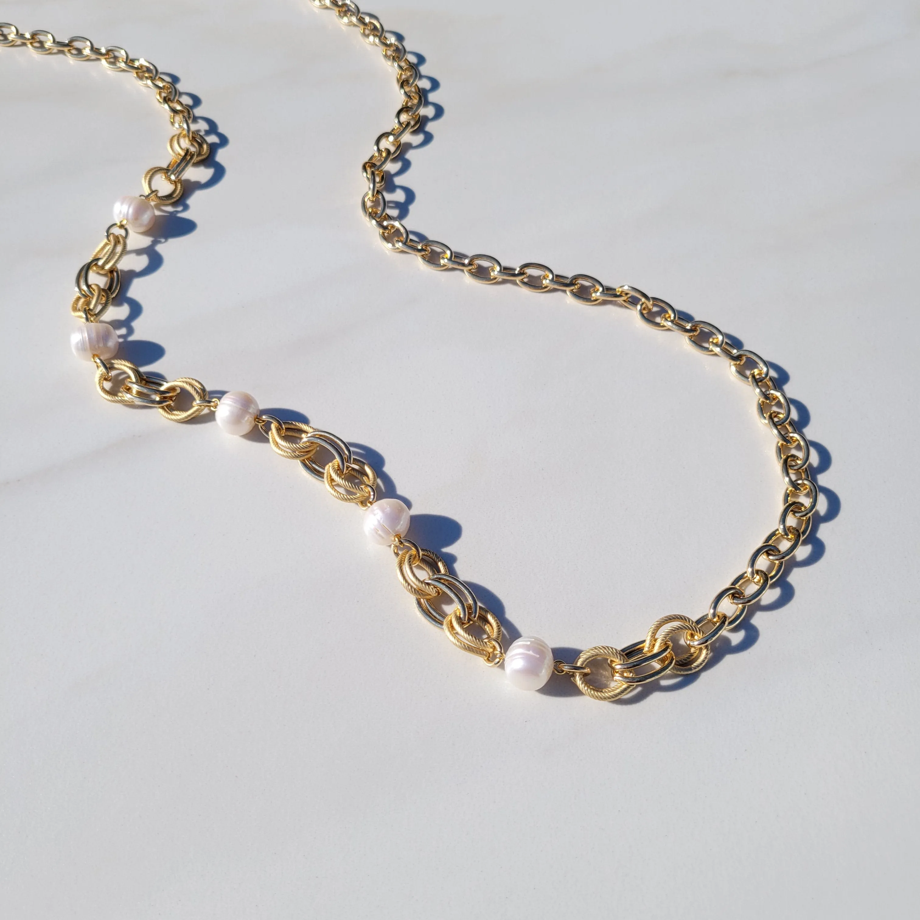 Phoebe Asymmetrical Pearl Necklace