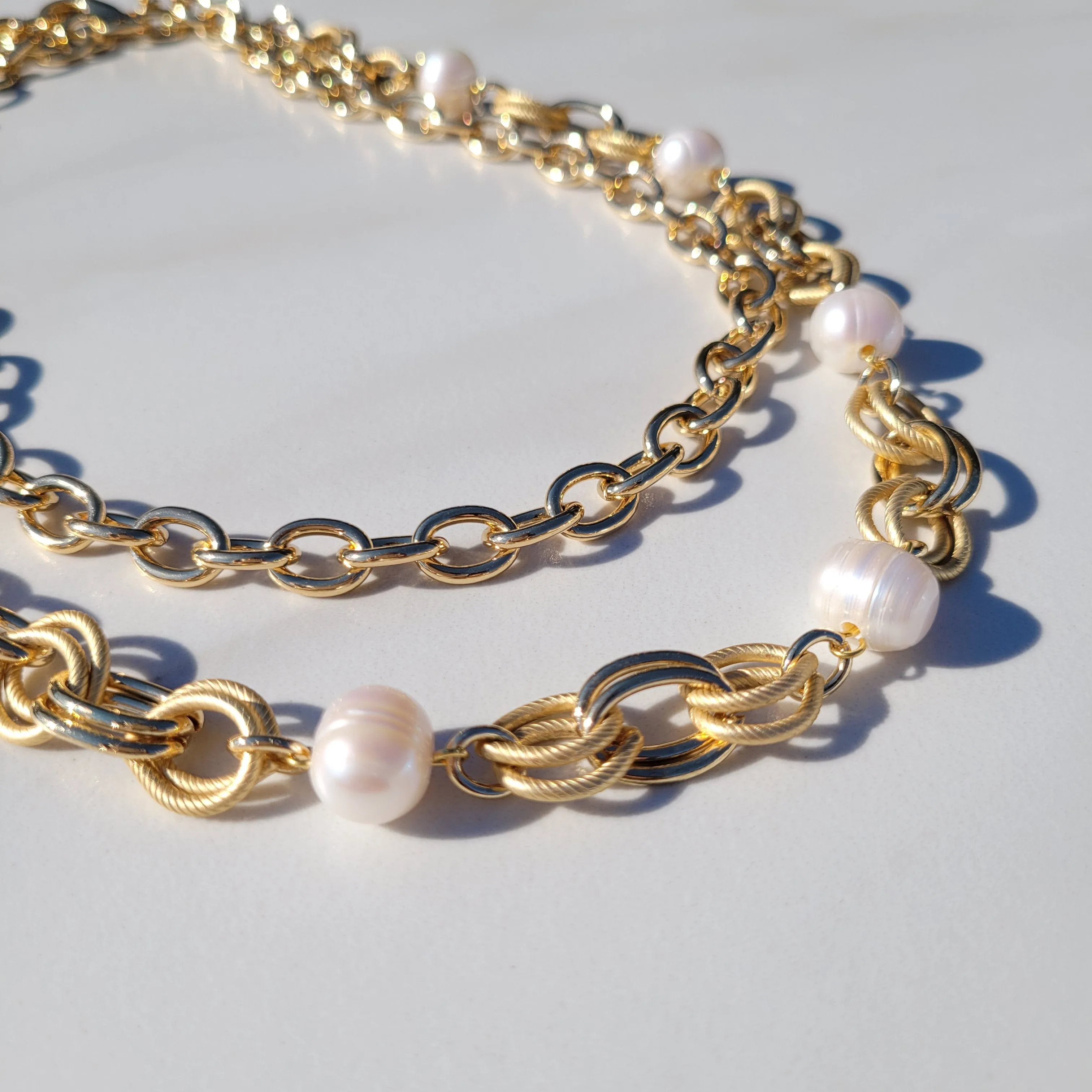 Phoebe Asymmetrical Pearl Necklace