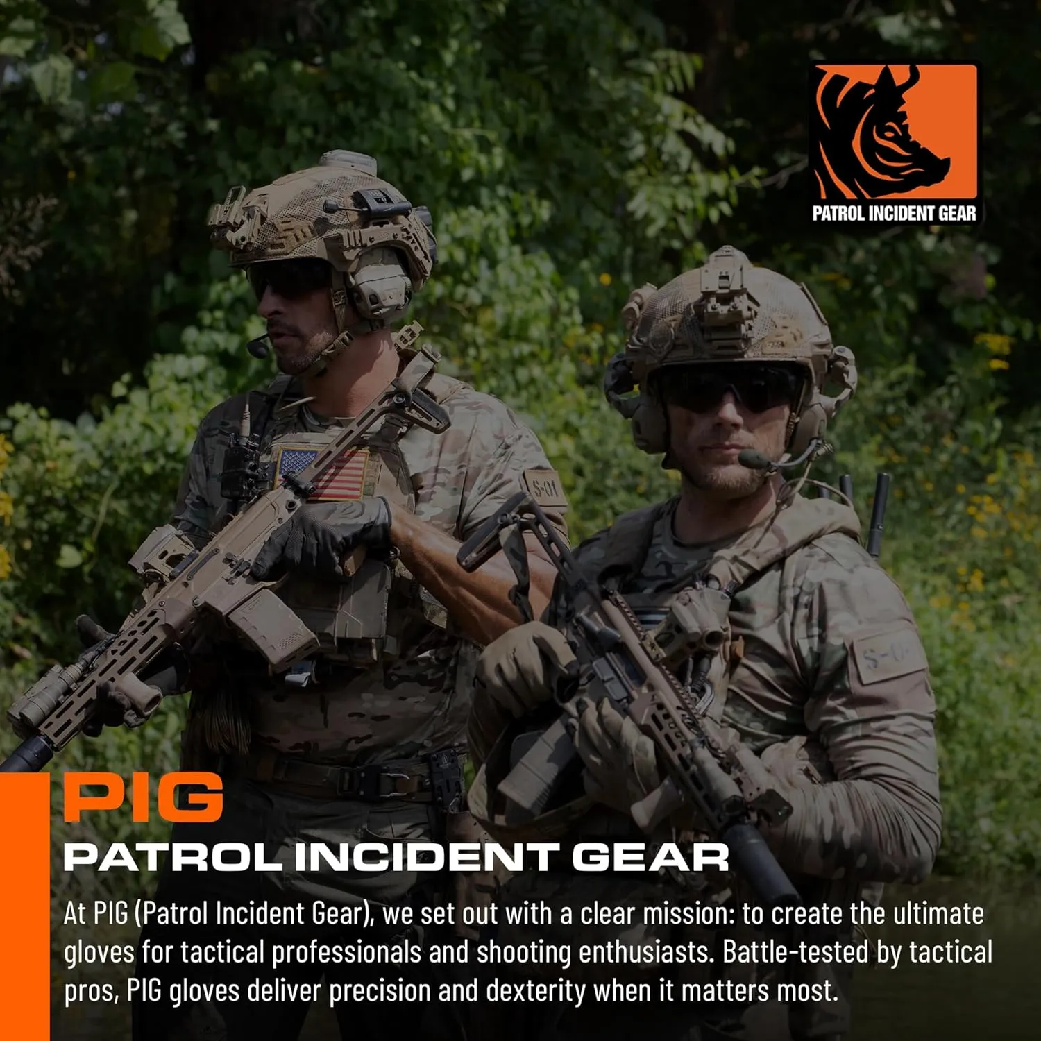 PIG Full Dexterity Tactical Cold Weather Gloves, Insulated, Touchscreen Compatible, Silicone Grip, for Shooting, 1 Pair