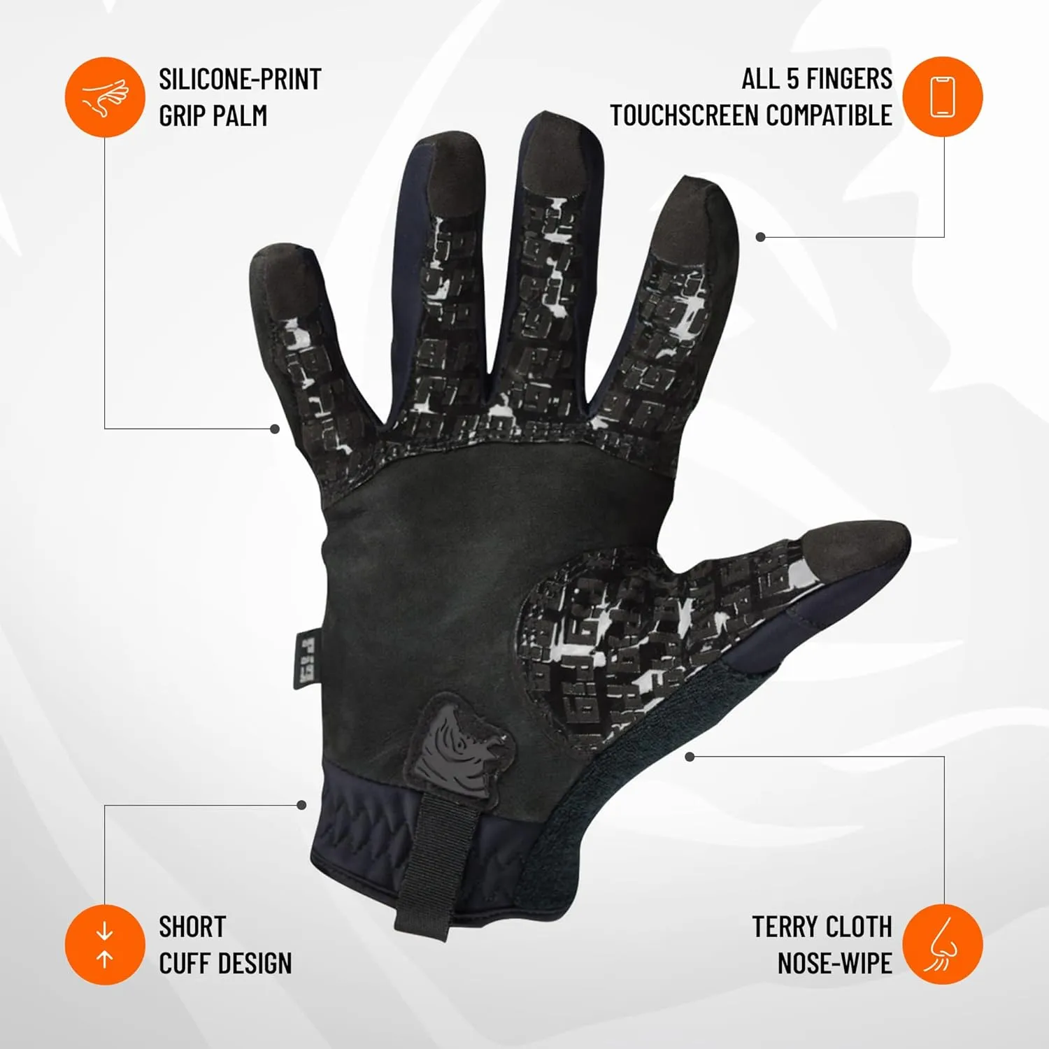 PIG Full Dexterity Tactical Cold Weather Gloves, Insulated, Touchscreen Compatible, Silicone Grip, for Shooting, 1 Pair