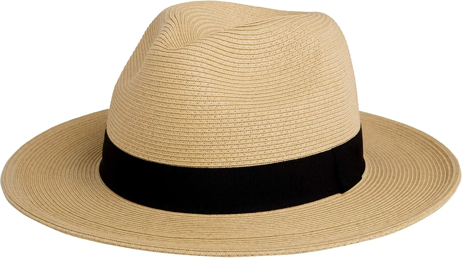 Pineapple&Star Sun Straw Fedora Beach Hat Fine Braid UPF50  for Unisex