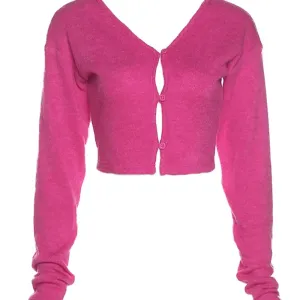 Pink Kawaii Cropped Sweater