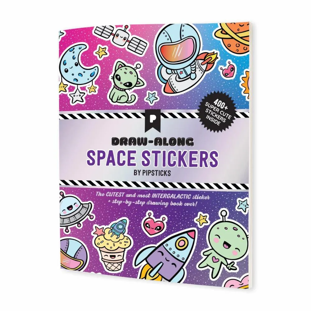 Pipsticks Draw-Along Space Sticker Book