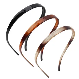 Plastic Headbands for Women Non Slip, U Shaped Headbands for Glasses Wearers No Headache Headband Sunglasses Hair Band for Eyewear-3PCS