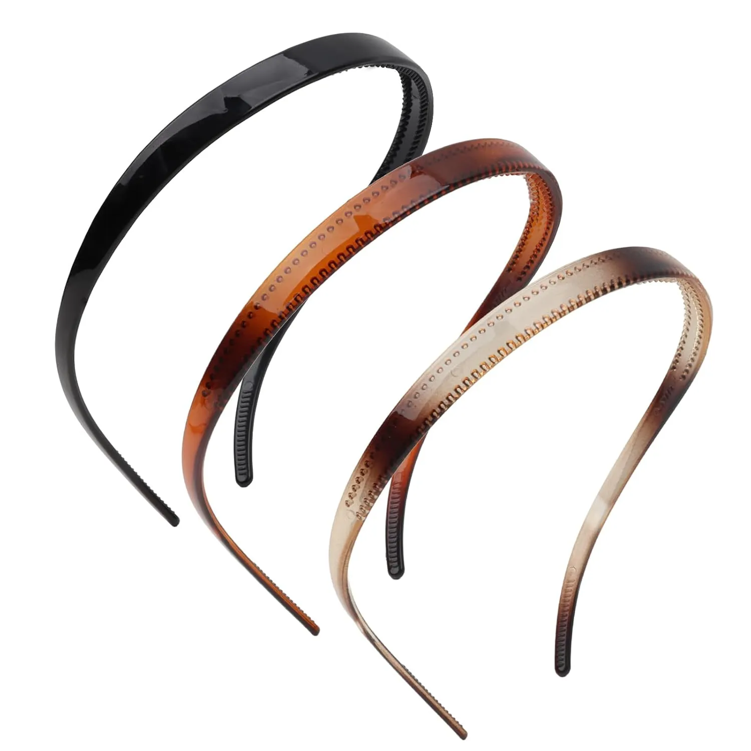 Plastic Headbands for Women Non Slip, U Shaped Headbands for Glasses Wearers No Headache Headband Sunglasses Hair Band for Eyewear-3PCS