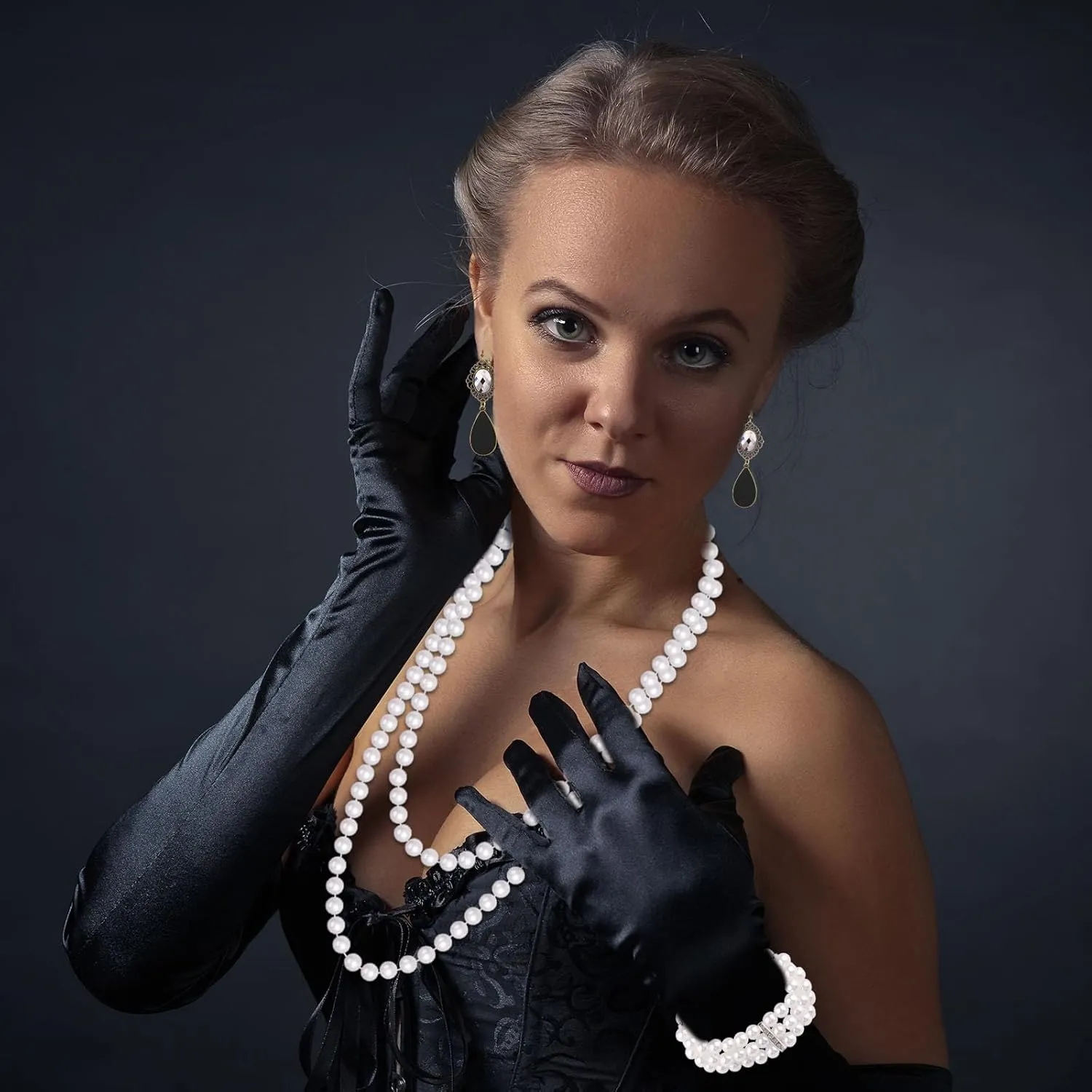 PLULON 1920s Flapper Great Gatsby Accessories Set Fashion Roaring 20's Theme Set