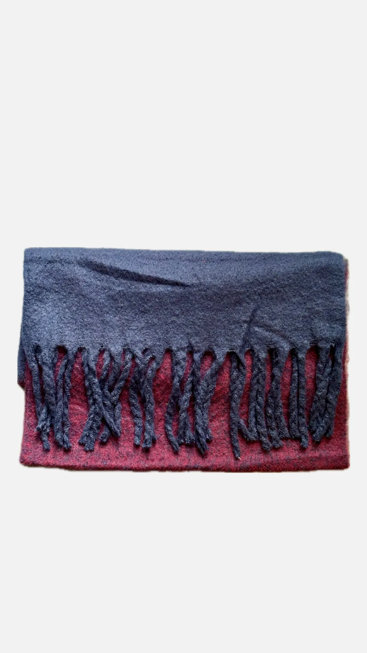 Plush Scarf - Navy Wide Stripe